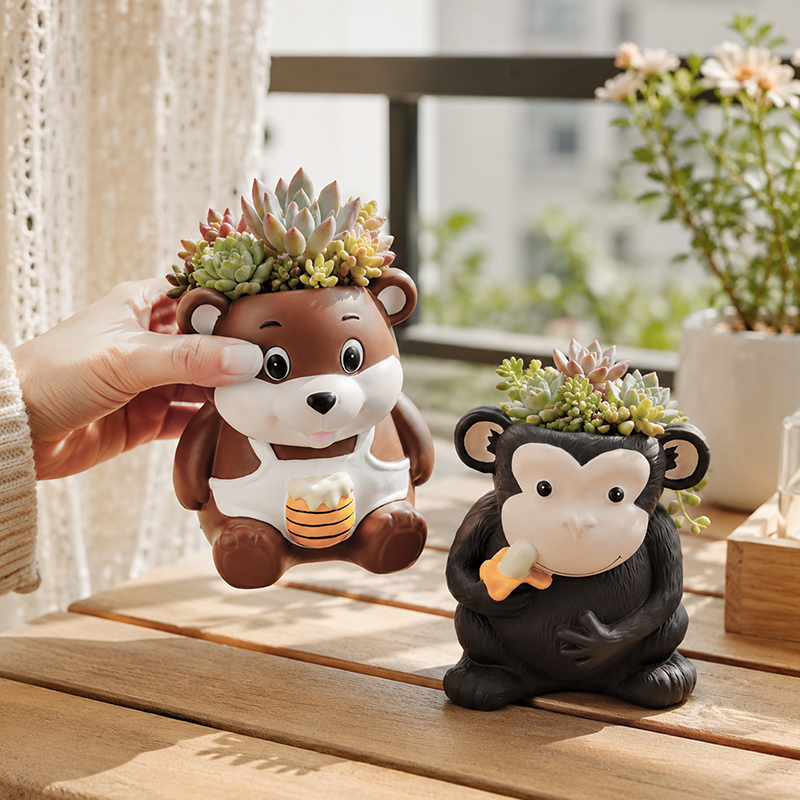 2026 Nova Estatueta de Urso co - Echeveria Succulent avaliação e preço