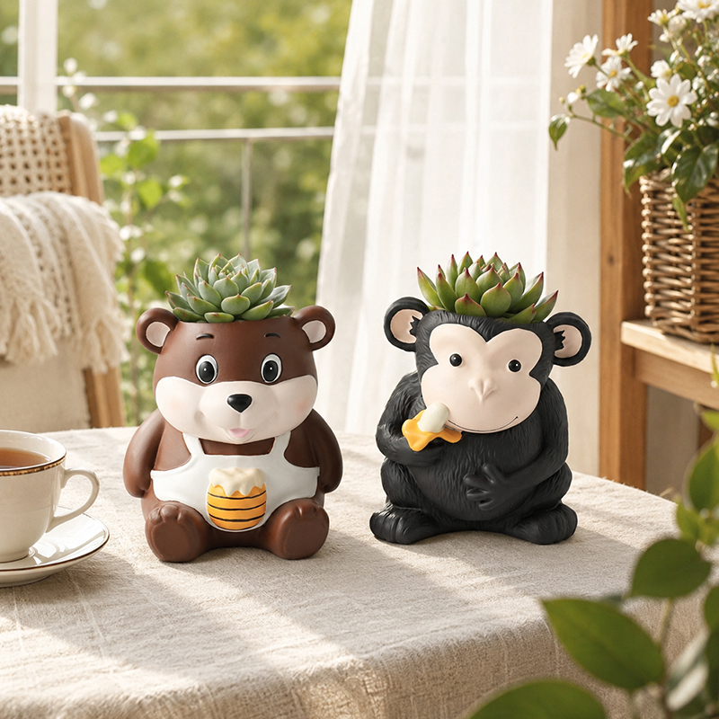 2026 Nova Estatueta de Urso co - Echeveria Succulent avaliação e preço